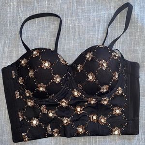 New | Short Corset | size M black